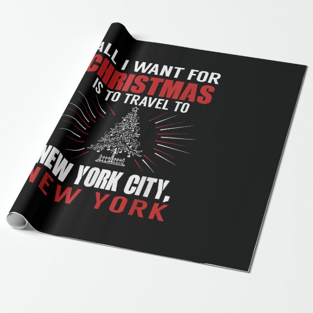 Alles, was ich zu Weihnachten nach New York City G Geschenkpapier (Ungerollt)