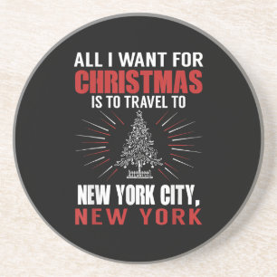 Alles, was ich zu Weihnachten nach New York City G Getränkeuntersetzer