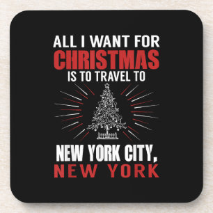 Alles, was ich zu Weihnachten nach New York City G Getränkeuntersetzer