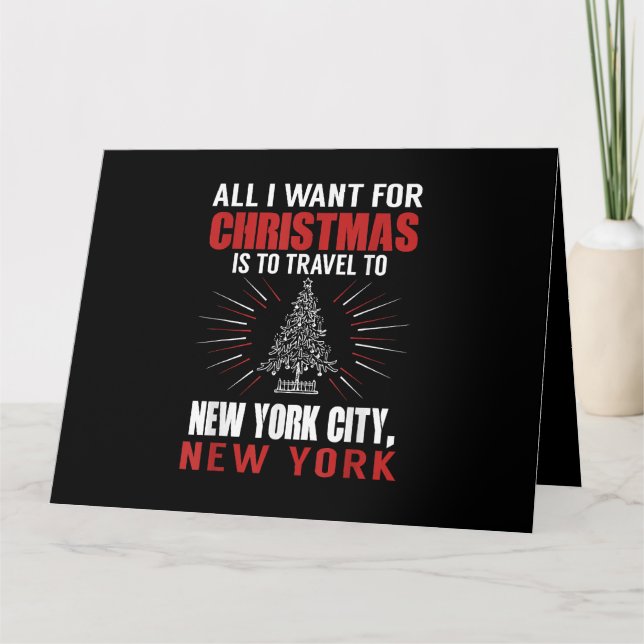 Alles, was ich zu Weihnachten nach New York City G Karte (Vorderseite)