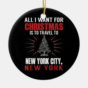 Alles, was ich zu Weihnachten nach New York City G Keramik Ornament