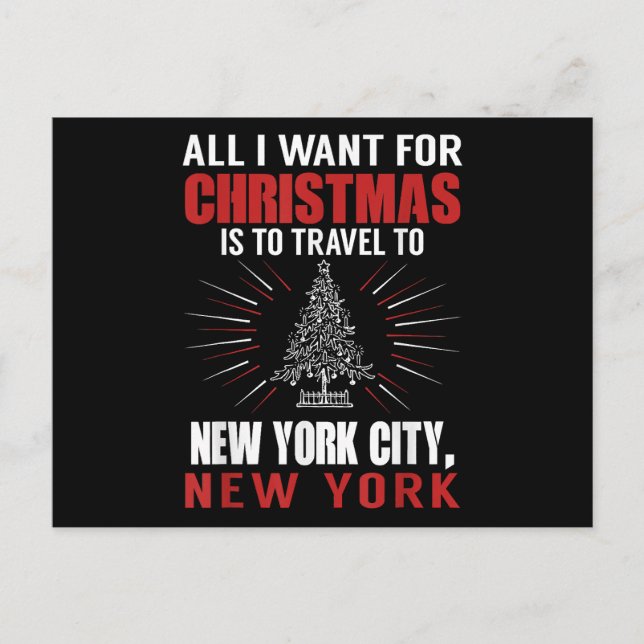 Alles, was ich zu Weihnachten nach New York City G Postkarte (Vorderseite)