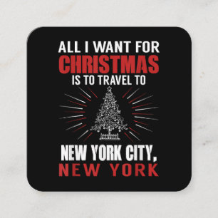 Alles, was ich zu Weihnachten nach New York City G Quadratische Visitenkarte
