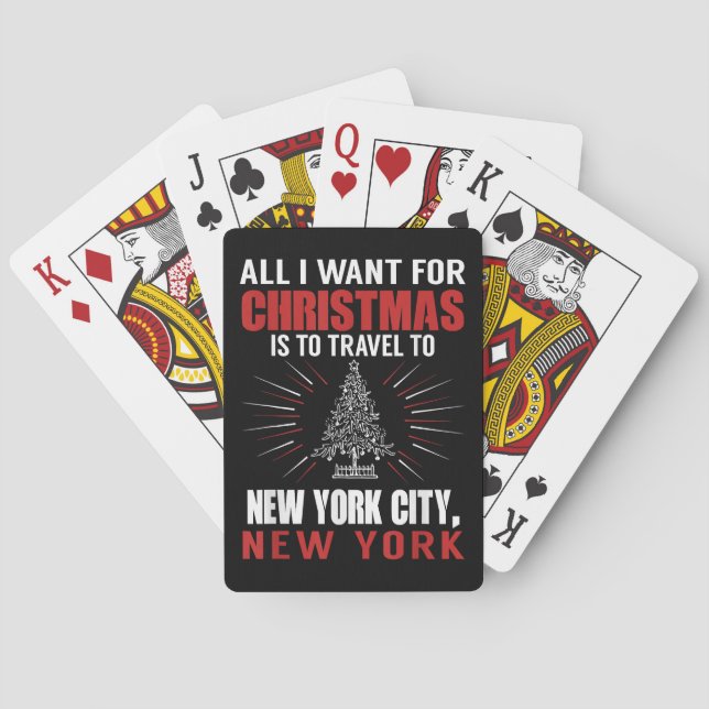 Alles, was ich zu Weihnachten nach New York City G Spielkarten (Rückseite)