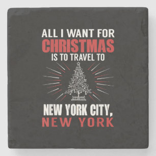 Alles, was ich zu Weihnachten nach New York City G Steinuntersetzer