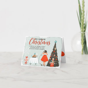Alles, was ich zu Weihnachten will Familie & Uma Karte
