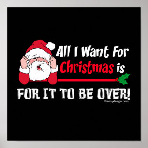 Alles, was ich zu Weihnachten will Humor Poster