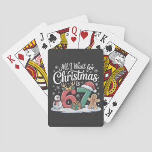 Alles, was ich zu Weihnachten will, ist 67 Six Sev Spielkarten