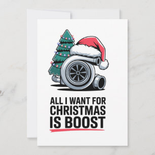 Alles, was ich zu Weihnachten will, ist Boost Turb Dankeskarte