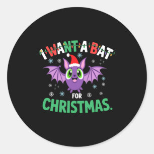 Alles, was ich zu Weihnachten will, ist ein Bat Ug Runder Aufkleber