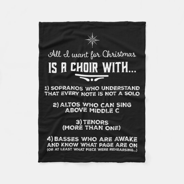 Alles, was ich zu Weihnachten will, ist ein Chor m Fleecedecke (Vorderseite)