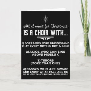 Alles, was ich zu Weihnachten will, ist ein Chor m Karte