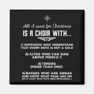 Alles, was ich zu Weihnachten will, ist ein Chor m Magnet