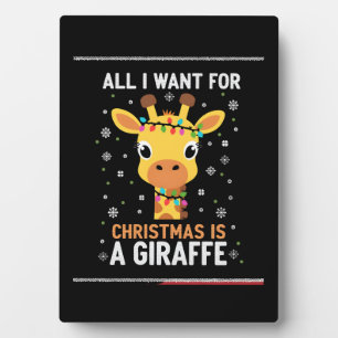 Alles, was ich zu Weihnachten will, ist ein Giraff Fotoplatte