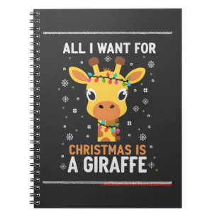 Alles, was ich zu Weihnachten will, ist ein Giraff Notizblock