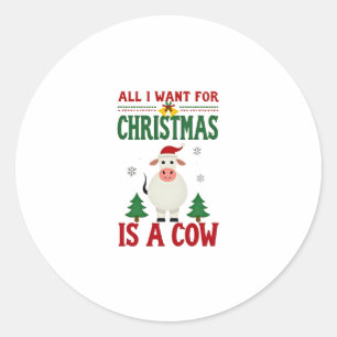 Alles, was ich zu Weihnachten will, ist ein hässli Runder Aufkleber