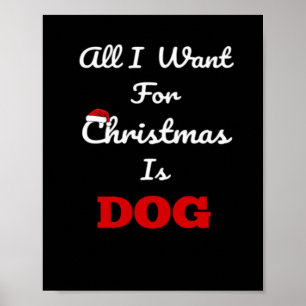 Alles, was ich zu Weihnachten will, ist Hund Lusti Poster