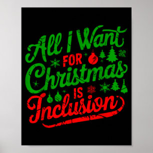 Alles, was ich zu Weihnachten will, ist Inklusion Poster