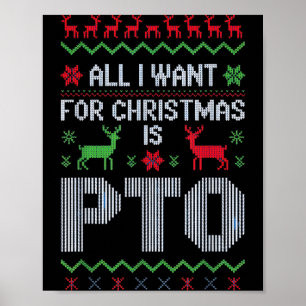 Alles, was ich zu Weihnachten will, ist Pto Lustig Poster