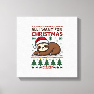 Alles, was ich zu Weihnachten will, ist Schlaf - L Leinwanddruck