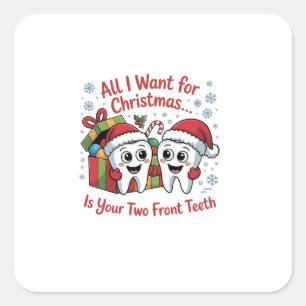 Alles, was ich zu Weihnachten will, sind deine zwe Quadratischer Aufkleber
