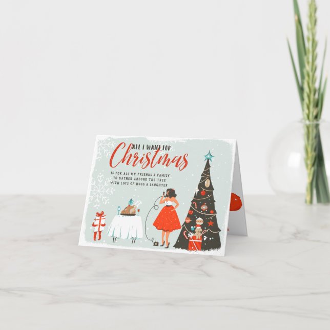 Alles, was ich zu Weihnachten Wollte | Familie & H Karte (Vorderseite)