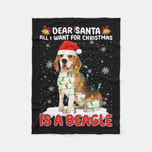 Alles, was ich zu Weihnachten Wollte, ist Beagle W Fleecedecke