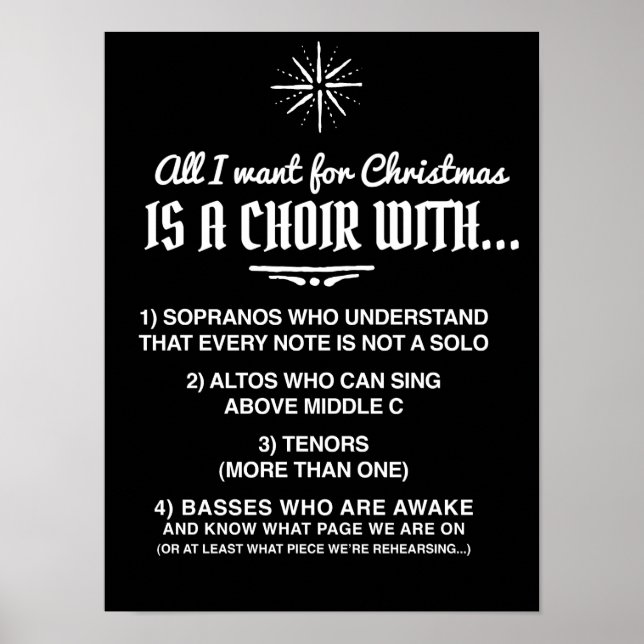 Alles, was ich zu Weihnachten wollte, ist... Chorp Poster (Vorne)
