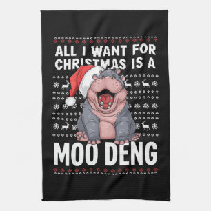 Alles, was ich zu Weihnachten Wollte, ist ein Moo  Geschirrtuch