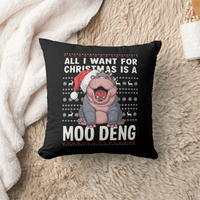 Alles, was ich zu Weihnachten Wollte, ist ein Moo  Kissen (Decke)