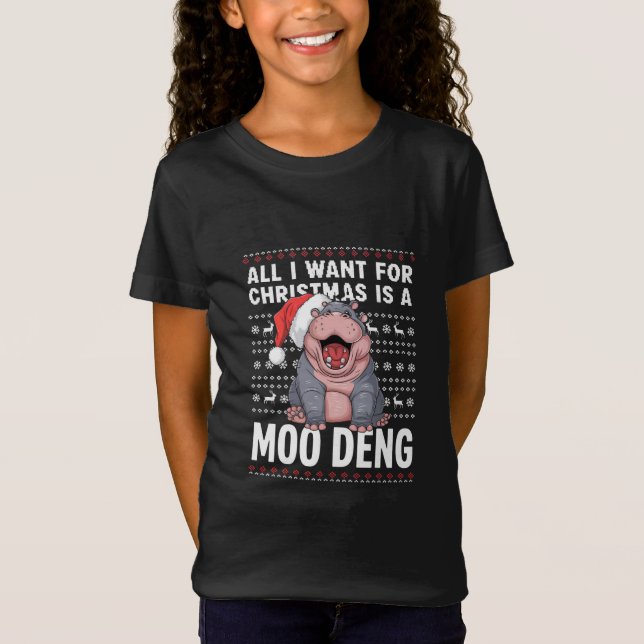 Alles, was ich zu Weihnachten Wollte, ist ein Moo  T-Shirt (Vorderseite)