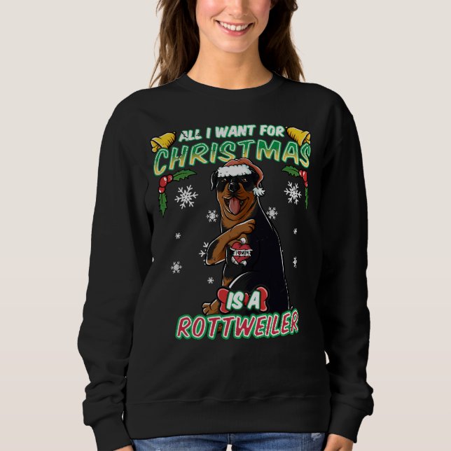 Alles, was ich zu Weihnachten Wollte, ist ein Rott Sweatshirt (Vorderseite)