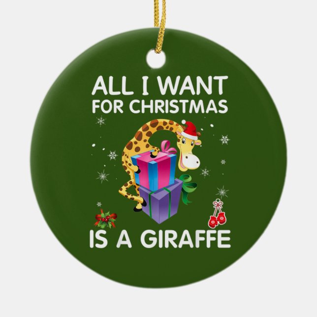 Alles, was ich zu Weihnachten Wollte, ist eine Gir Keramik Ornament (Vorne)