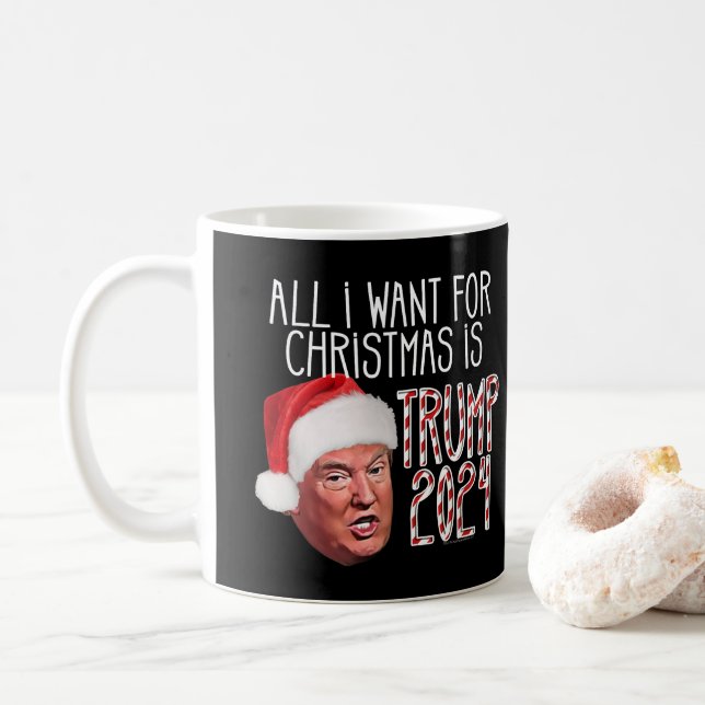 Alles, was ich zu Weihnachten Wollte, ist Trump 20 Kaffeetasse (Mit Donut)