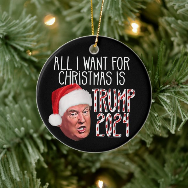Alles, was ich zu Weihnachten Wollte, ist Trump 20 Keramik Ornament (Baum)