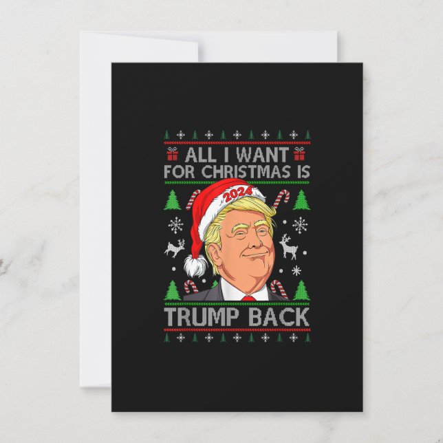 Alles, was ich zu Weihnachten Wollte, ist Trump zu Einladung (Vorderseite)
