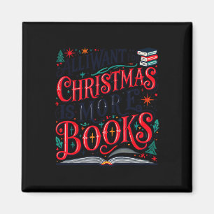 Alles, was ich zu Weihnachten Wollte, sind Bücher Magnet