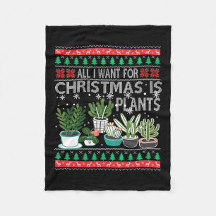 Alles, was ich zu Weihnachten Wollte, sind Pflanze Fleecedecke