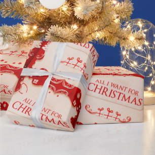 Alles, was ich zu Weihnachts-Geschenkwrap Gewollt Geschenkpapier