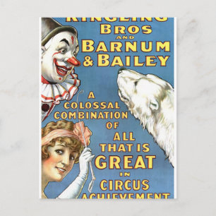 Alles, was im Zirkus großartig ist, Vintage Th Postkarte