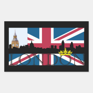 Alles was London ist Rechteckiger Aufkleber