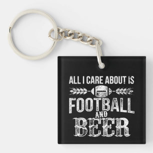 Alles, was mich interessiert, ist Fußball und Bier Schlüsselanhänger