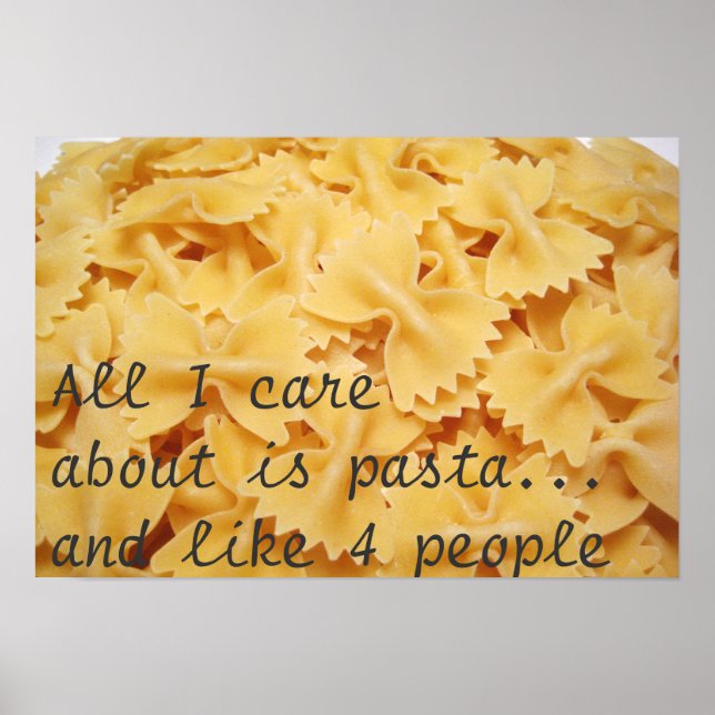 Alles, was mir wichtig ist, sind Pasta und 4 Perso Poster (Vorne)
