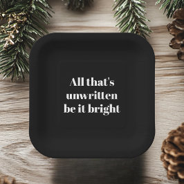 "Alles, was nicht geschrieben ist, sei es hellschw Pappteller