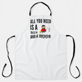 Alles was Sie brauchen ist ein Bier- und Hakenfisc Schürze