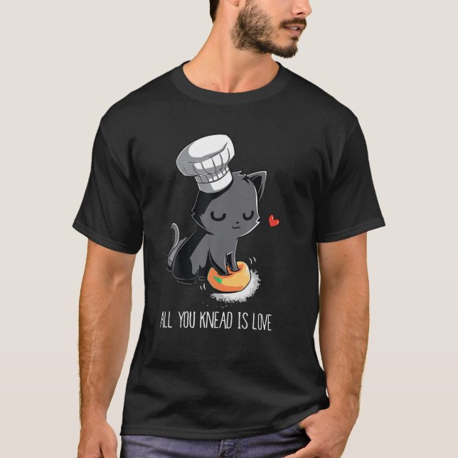 Alles was Sie brauchen ist Liebe Funny Backkitty T T-Shirt (Vorderseite)