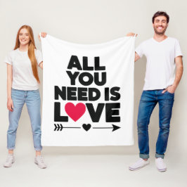 Alles, was Sie brauchen, ist Liebe - Gemütliches K Fleecedecke