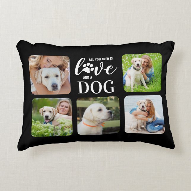 Alles, was Sie brauchen, ist Liebe Hund Personalis Dekokissen (Vorderseite)