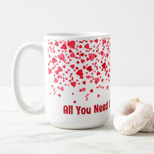 Alles was Sie brauchen ist Liebe & Kaffee Red Conf Kaffeetasse