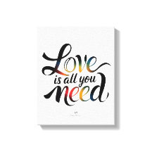 Alles was Sie brauchen ist Liebe Leinwand - Liebe